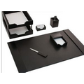 Black 8 Piece Econo Line Leather Desk Set